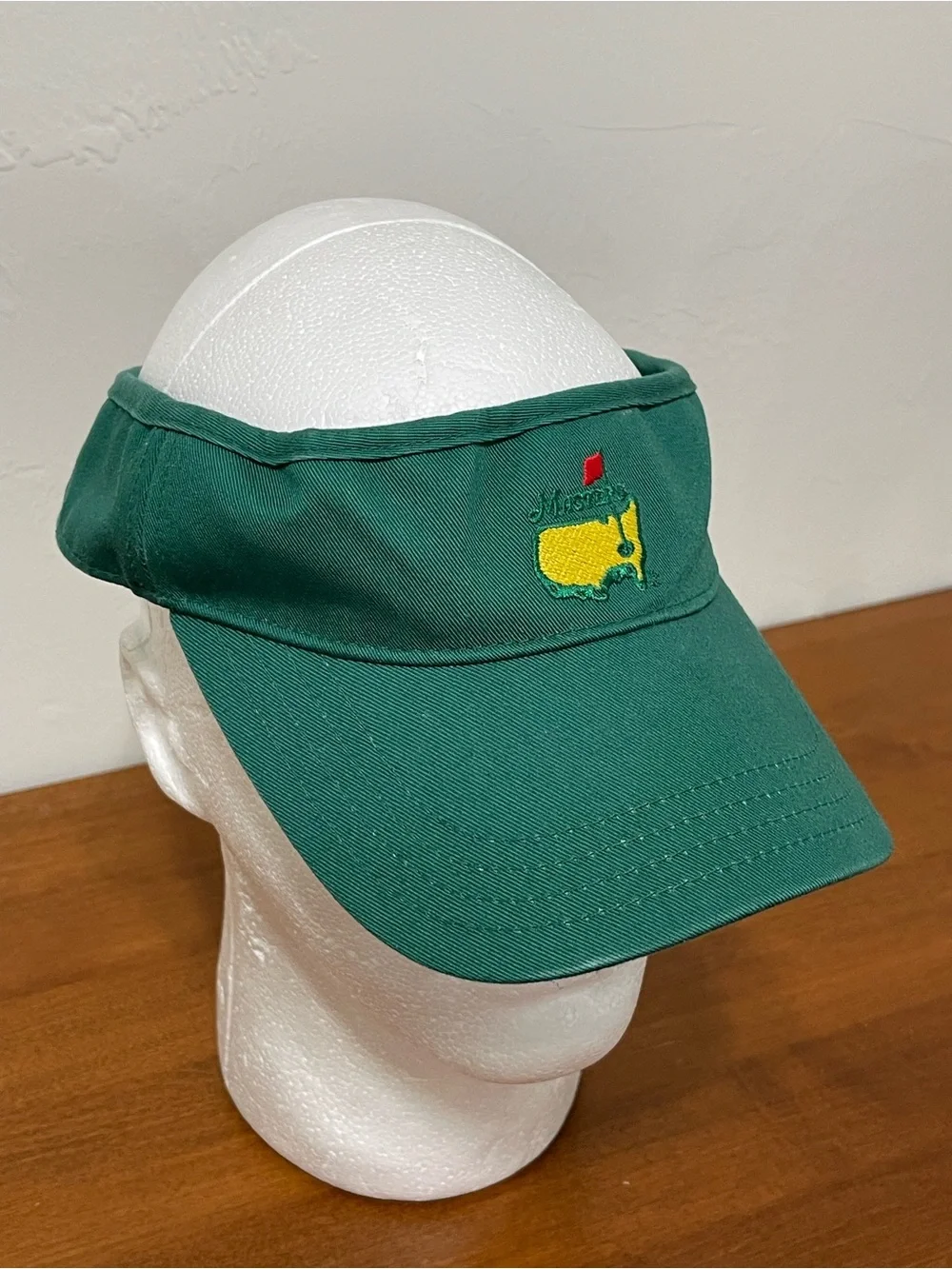 American Needle Masters Green Low Riser Visor Ionic Embroidered Yellow Map Flag